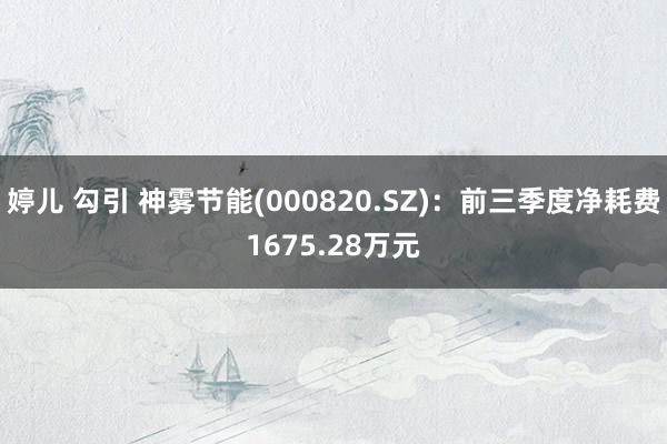 婷儿 勾引 神雾节能(000820.SZ)：前三季度净耗费1675.28万元