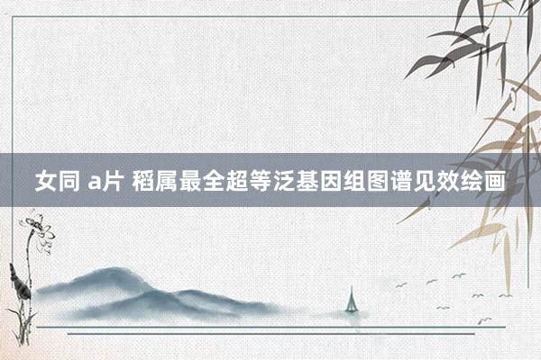 女同 a片 稻属最全超等泛基因组图谱见效绘画