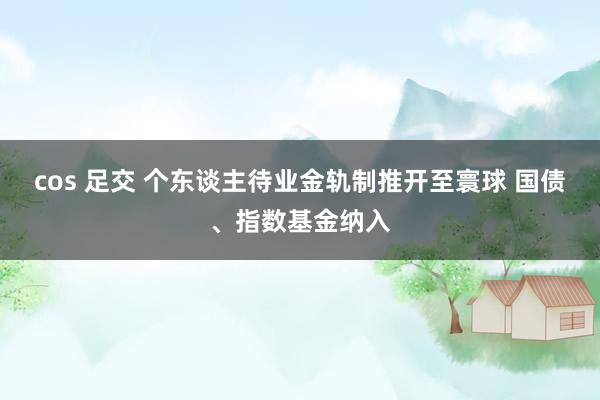 cos 足交 个东谈主待业金轨制推开至寰球 国债、指数基金纳入