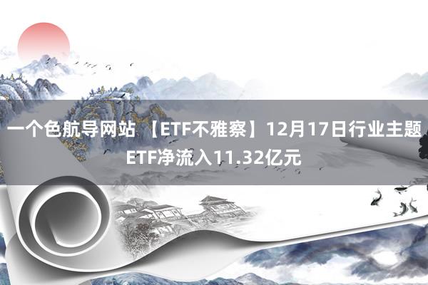 一个色航导网站 【ETF不雅察】12月17日行业主题ETF净流入11.32亿元