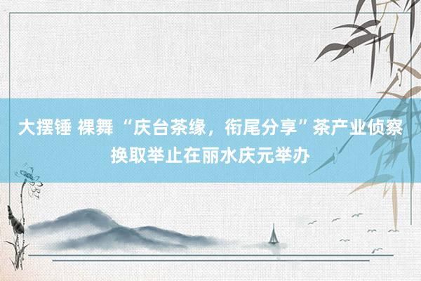 大摆锤 裸舞 “庆台茶缘，衔尾分享”茶产业侦察换取举止在丽水庆元举办