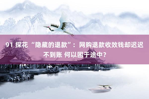 91 探花 “隐藏的退款”：网购退款收效钱却迟迟不到账 何以困于途中？