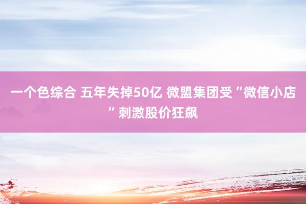 一个色综合 五年失掉50亿 微盟集团受“微信小店”刺激股价狂飙