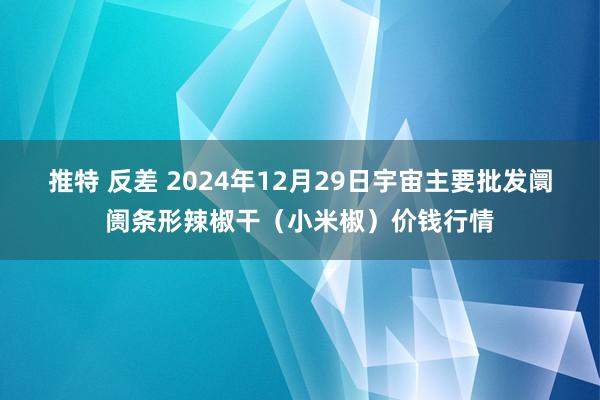 推特 反差 2024年12月29日宇宙主要批发阛阓条形辣椒干（小米椒）价钱行情