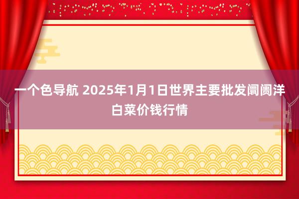 一个色导航 2025年1月1日世界主要批发阛阓洋白菜价钱行情