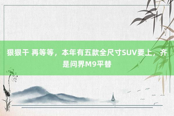 狠狠干 再等等，本年有五款全尺寸SUV要上，齐是问界M9平替