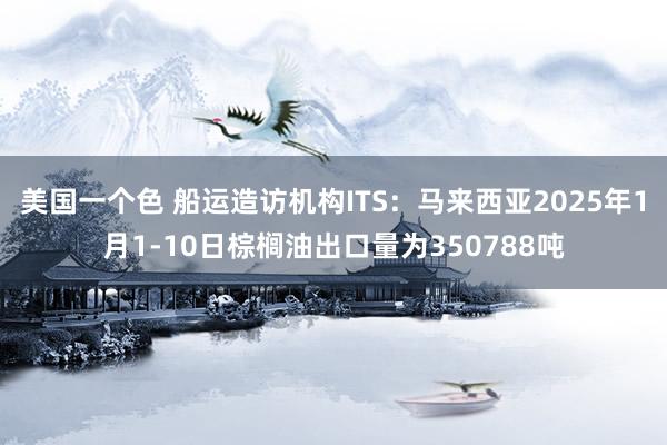 美国一个色 船运造访机构ITS：马来西亚2025年1月1-10日棕榈油出口量为350788吨