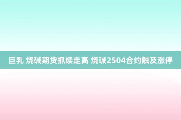 巨乳 烧碱期货抓续走高 烧碱2504合约触及涨停