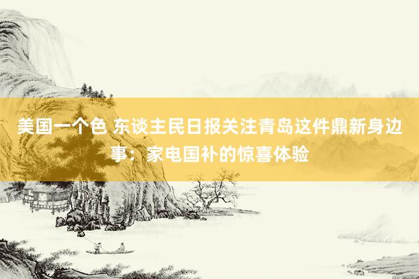 美国一个色 东谈主民日报关注青岛这件鼎新身边事：家电国补的惊喜体验