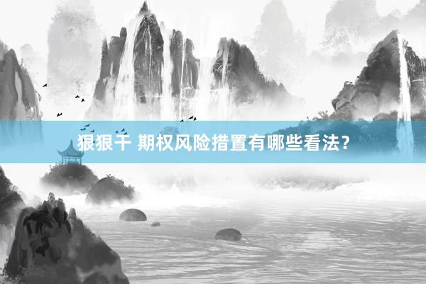 狠狠干 期权风险措置有哪些看法？