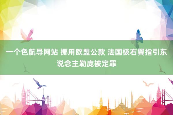 一个色航导网站 挪用欧盟公款 法国极右翼指引东说念主勒庞被定罪